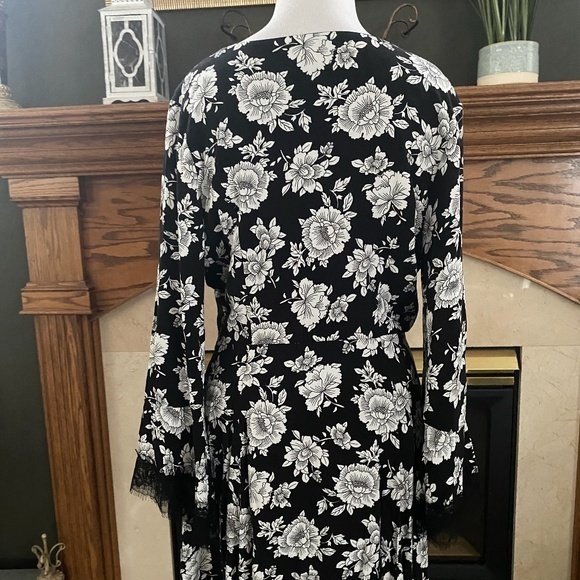 Bongo Draped Neckline Black/White Dress Juniors‎ L - Picture 8 of 14